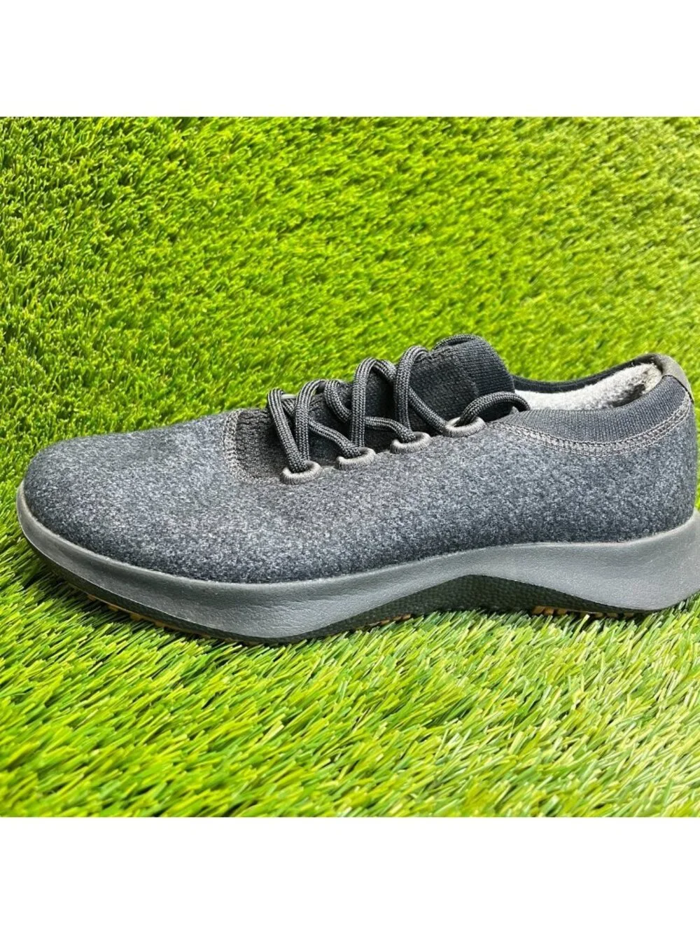 Allbirds Wool Dasher 2 Mens Size 10 Triple Black Athletic Running Shoes Sneakers